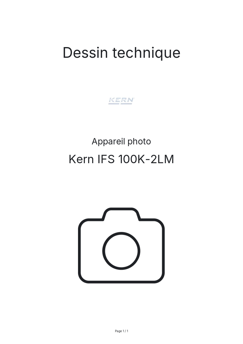Page n°1 - Dessin technique Kern IFS 100K-2LM