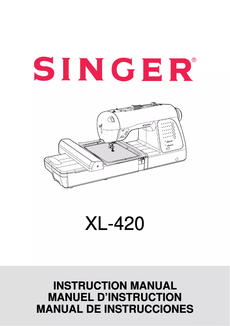 Page 1 de la notice Manuel utilisateur Singer Futura XL-420