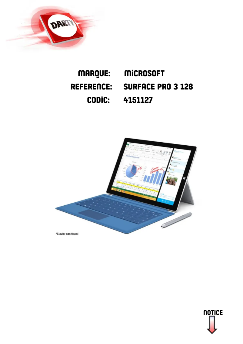 Page 1 of the manual User Manual Microsoft Surface Pro 3