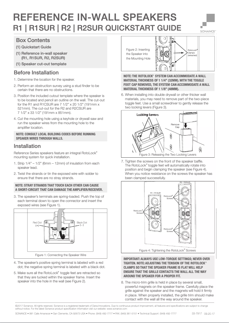 Página 1 del manual Manual de usuario Sonance R1