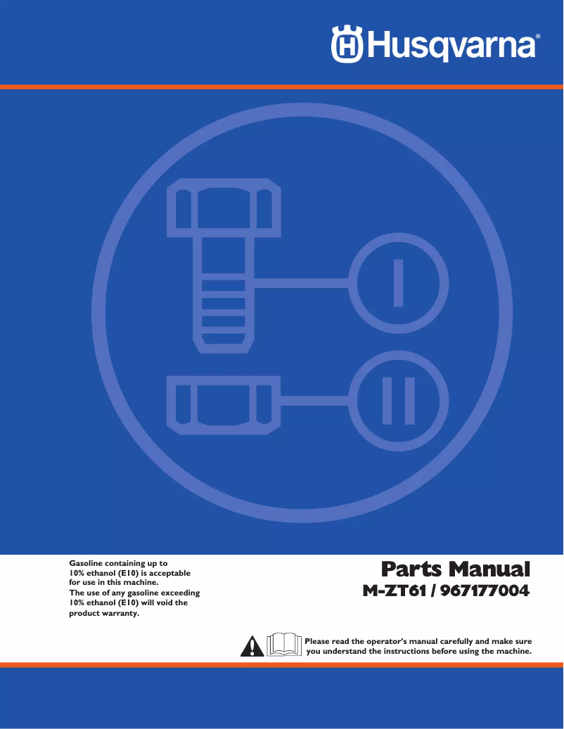 Page n°1 - Manuel utilisateur Husqvarna M-ZT61