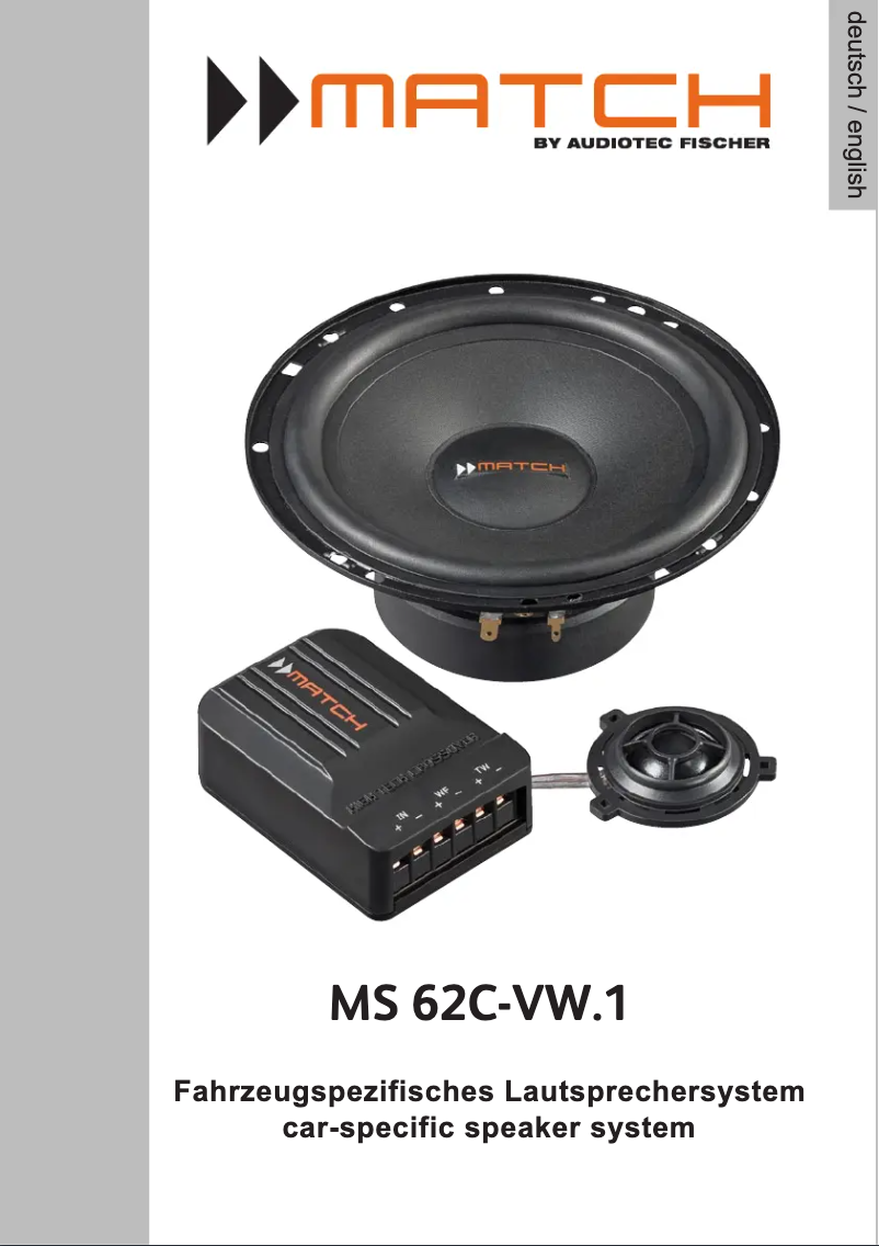 Page 1 de la notice Manuel utilisateur Match MS 62C-VW.1