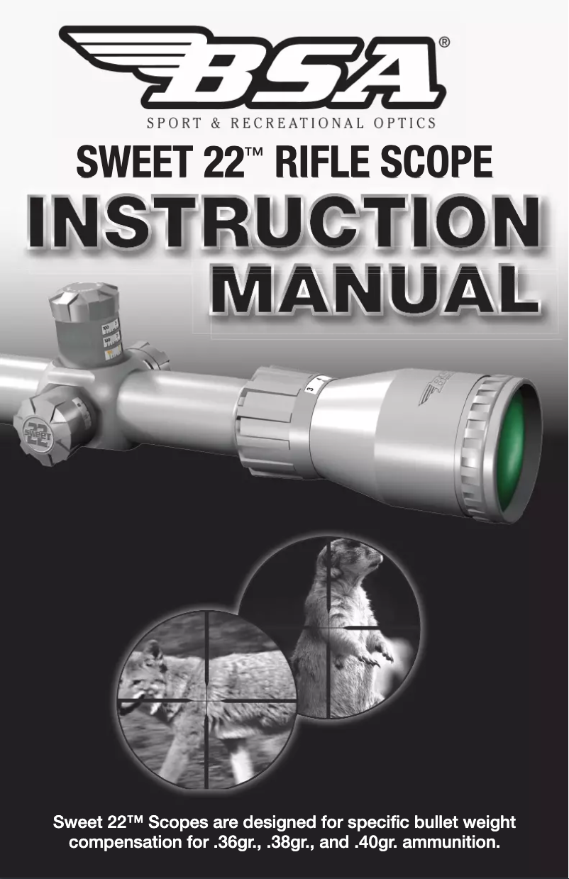 Page n°1 - Manuel utilisateur BSA Sweet 22