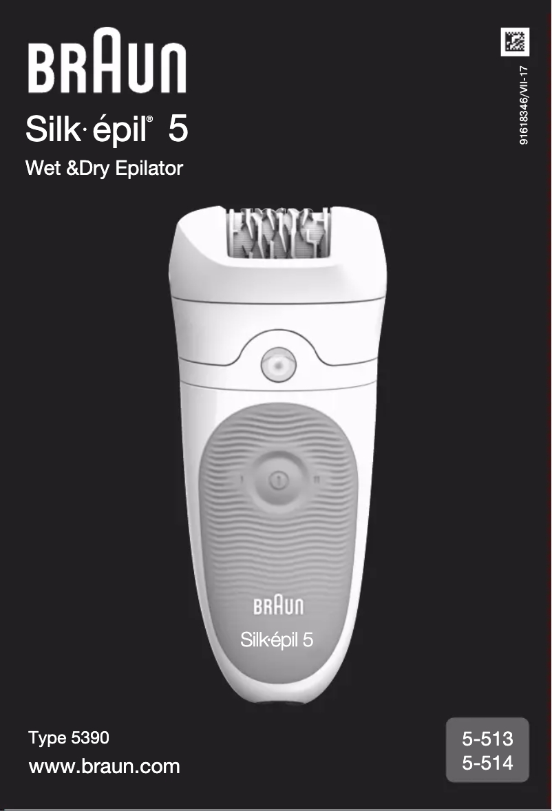 Page n°1 - Manuel utilisateur Braun Silk-épil 5-513