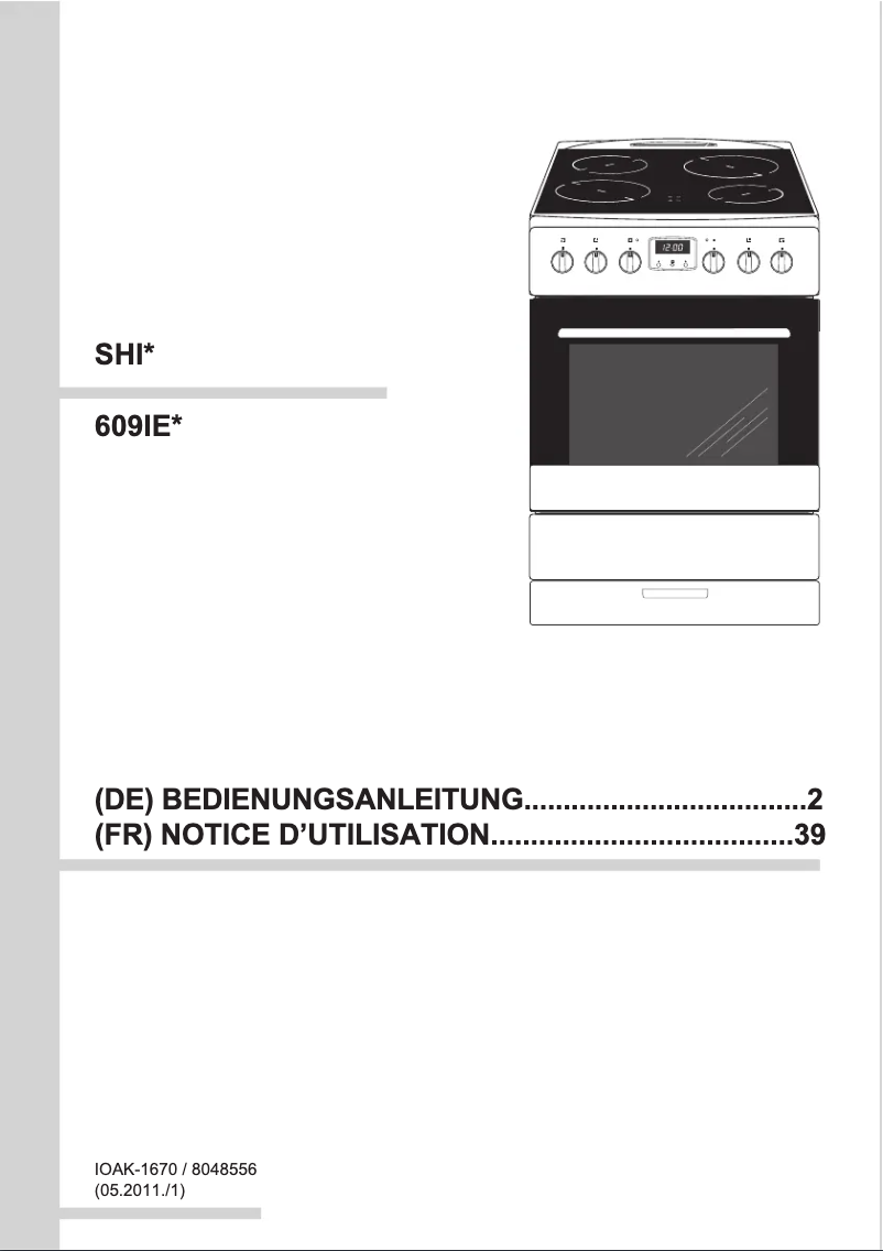 Page 1 de la notice Manuel utilisateur Amica SHI 11173 E