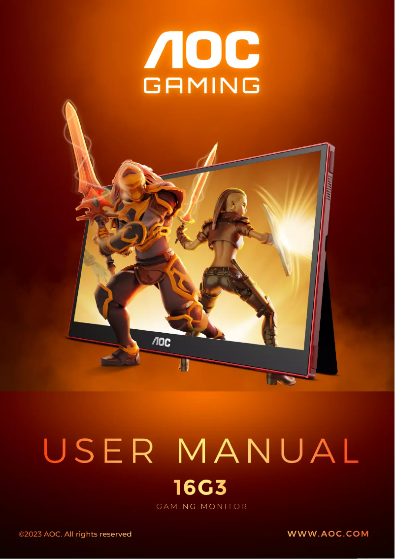 Page n°1 - Manuel utilisateur AOC 16G3