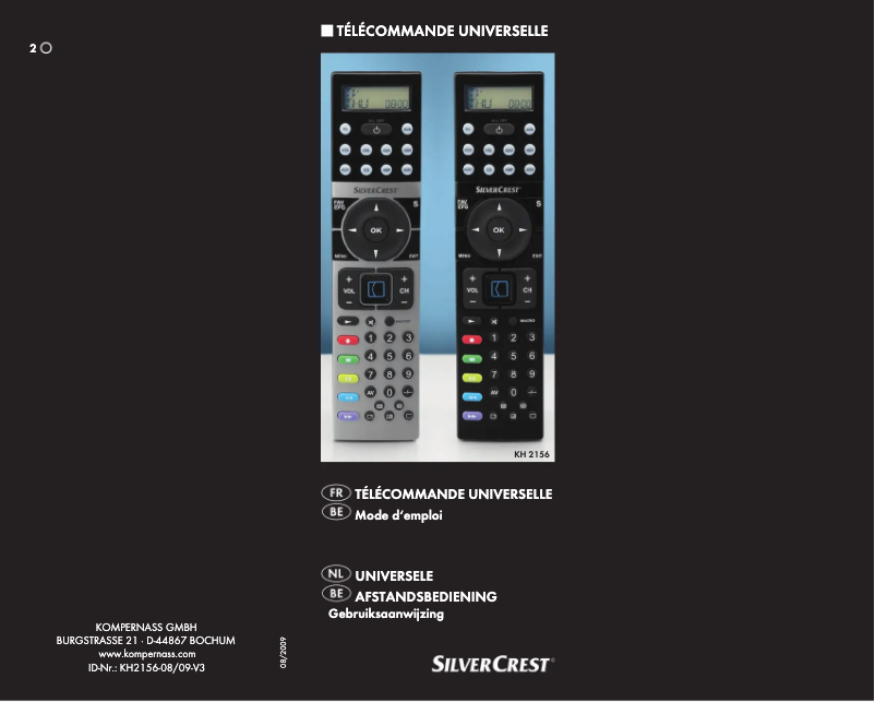 Image de la première page du manuel de l'appareil KH 2156