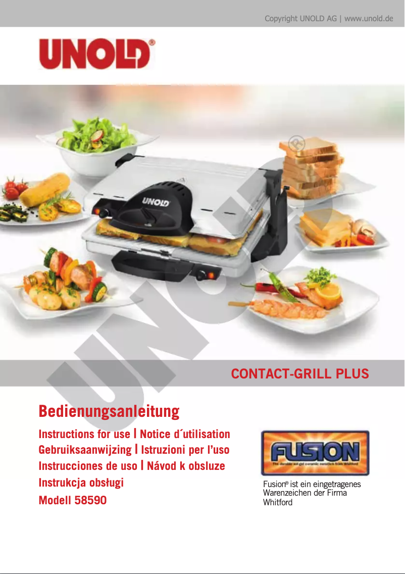 Page n°1 - Manuel utilisateur Unold 58590