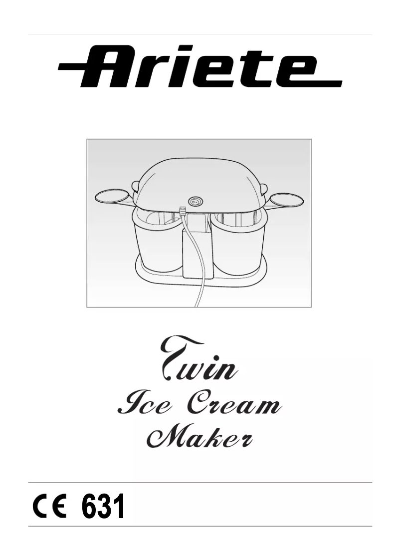 Image de la première page du manuel de l'appareil Twin Ice Cream Maker 631