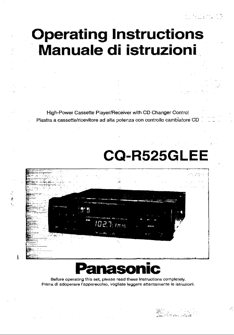 Page 1 de la notice Manuel utilisateur Panasonic CQ-R525GL