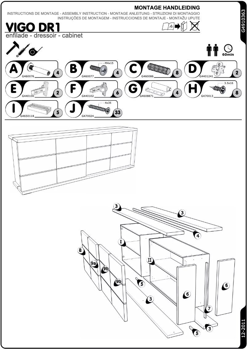 Page n°1 - Manuel utilisateur Profijt Meubel VIGO
