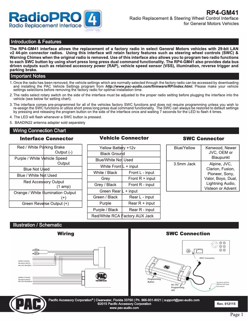 Image de la première page du manuel de l'appareil RadioPRO 4