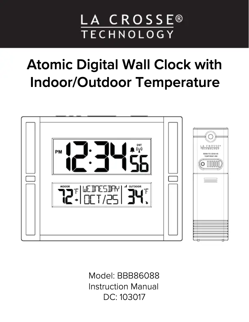 Imagen de la primera página del manual del dispositivo BBB86088V3