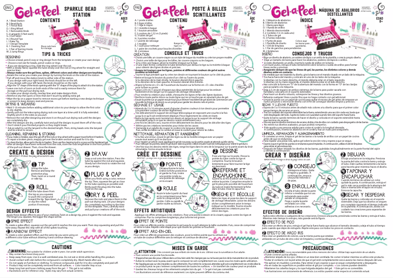 Image de la première page du manuel de l'appareil Sparkle Bead Craft Kit Station