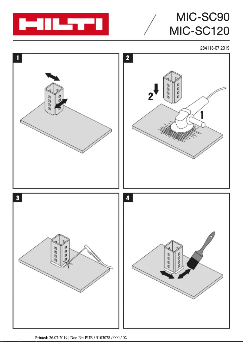 Página 1 del manual Manual de usuario Hilti MIC-SC