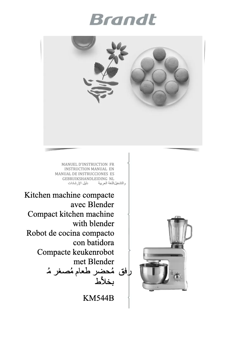 Page 1 de la notice Manuel utilisateur Brandt KM544BR