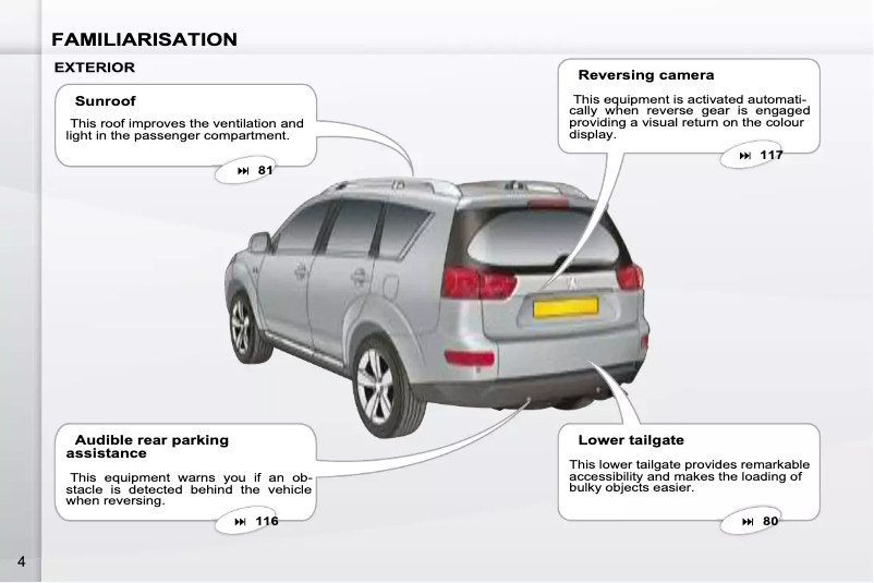 Page 1 de la notice Manuel utilisateur Peugeot 4007 (2008)