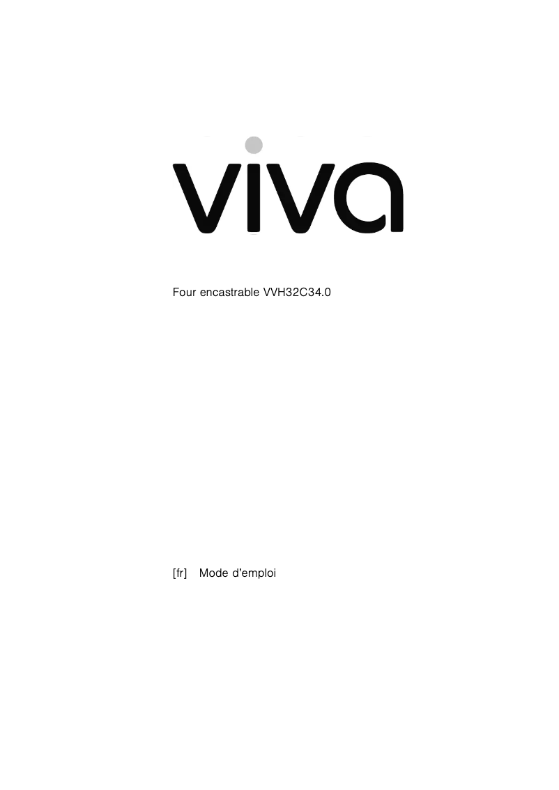 Page n°1 - Manuel utilisateur Viva VVH32C3460