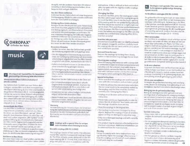 Image de la première page du manuel de l'appareil Music