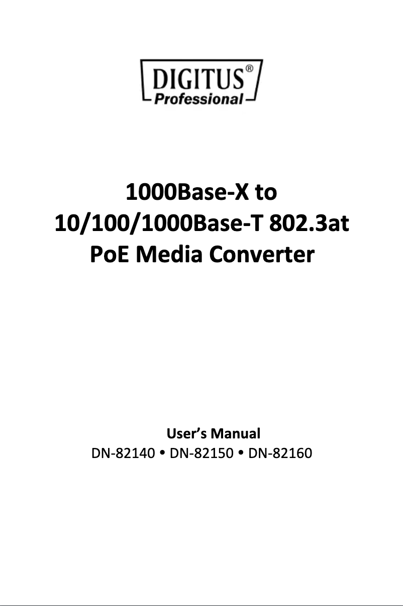 Page n°1 - Manuel utilisateur Digitus DN-82150