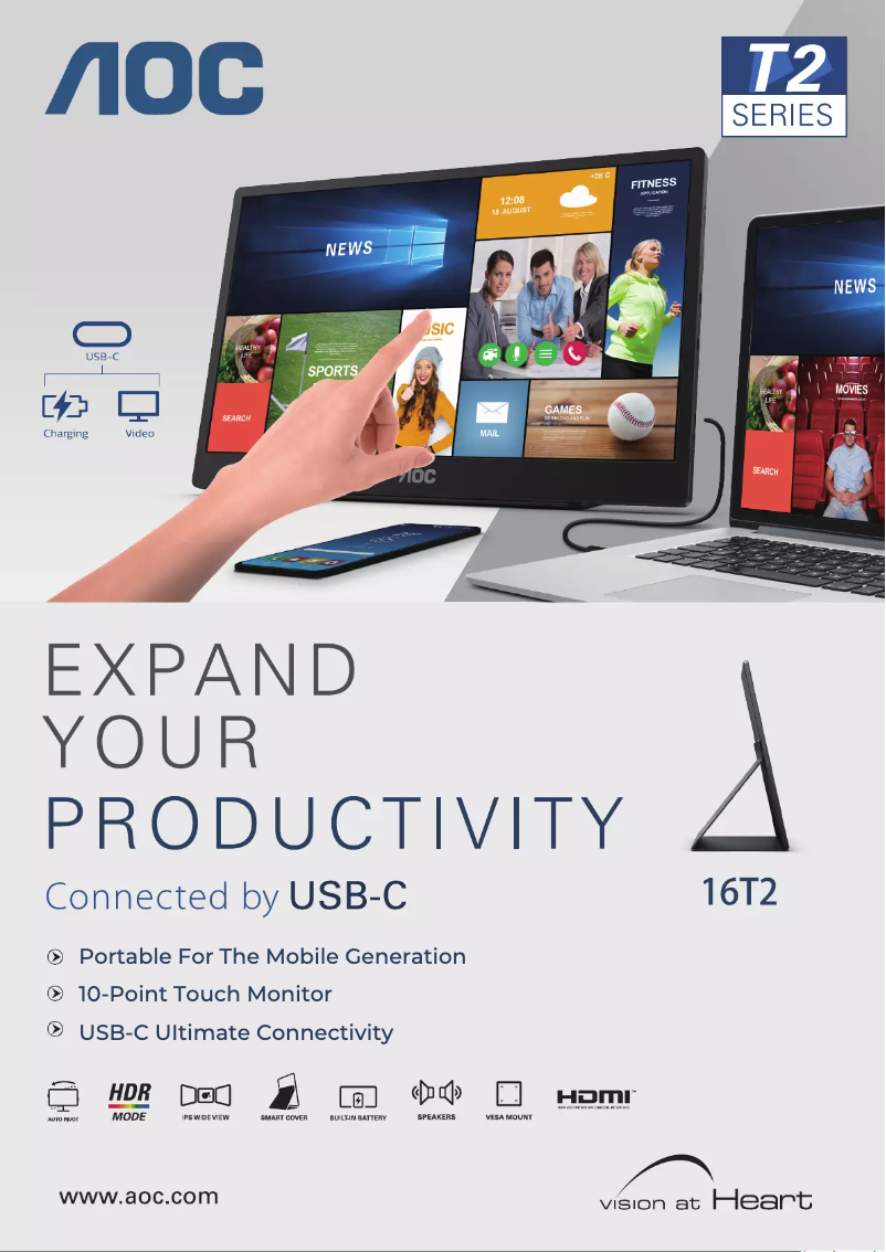 Page 1 de la notice Brochure AOC 16T2