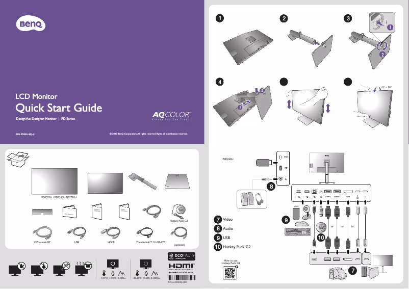 Page 1 de la notice Manuel utilisateur BenQ PD2720U