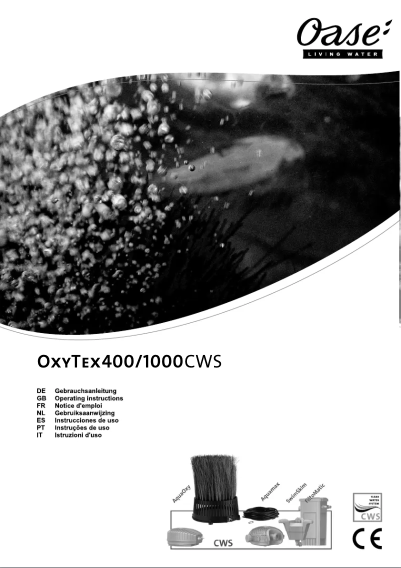 Image de la première page du manuel de l'appareil OxyTex Set 1000