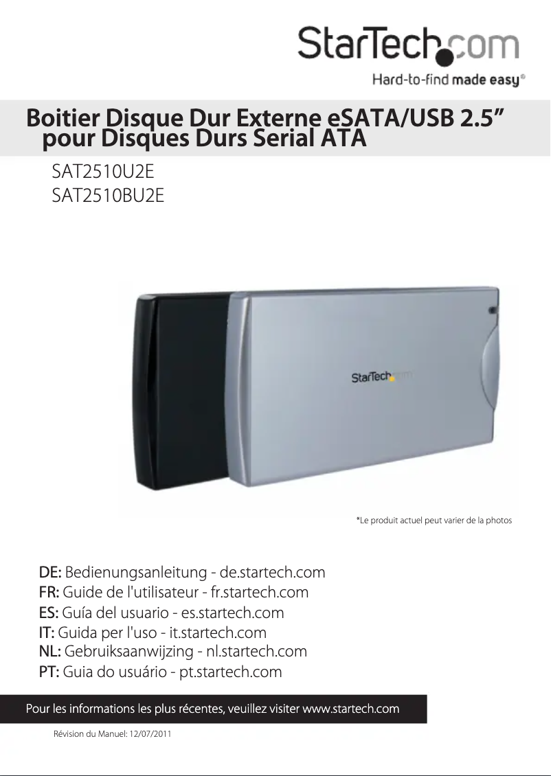 Page n°1 - Manuel utilisateur StarTech.com SAT2510U2E