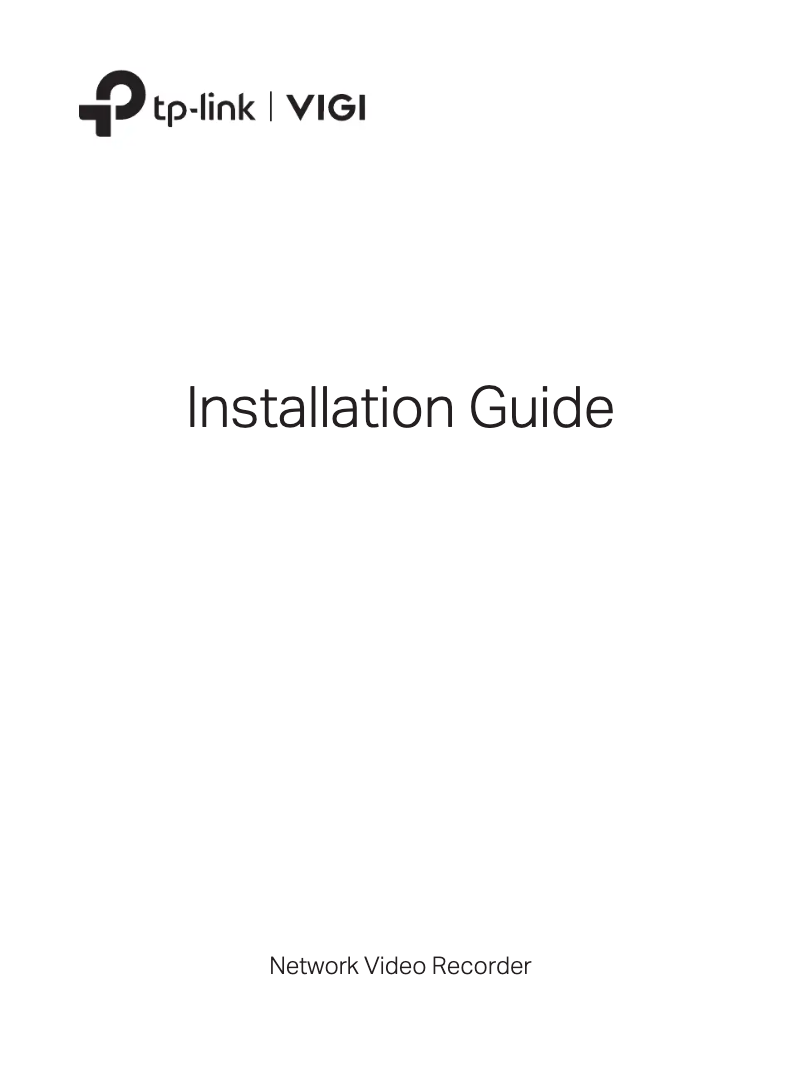 Page n°1 - Manuel utilisateur TP-Link VIGI NVR2016H-16P