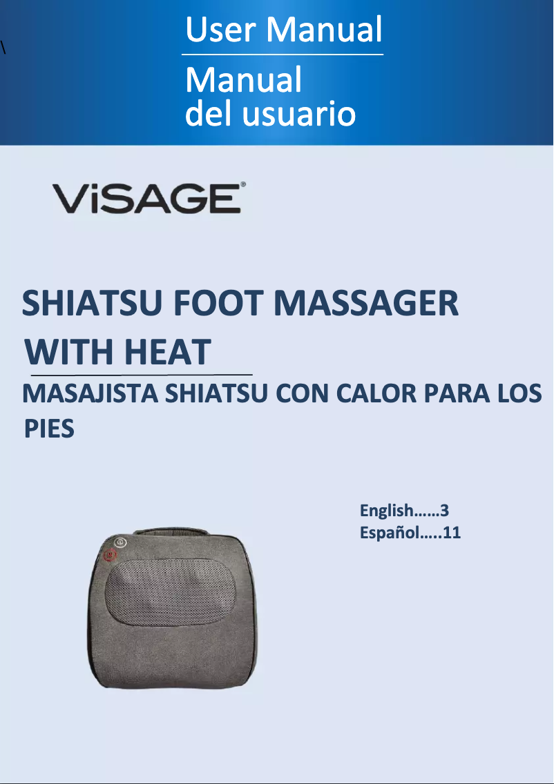 Page n°1 - Manuel utilisateur Visage Shiatsu Foot Massager with Heat TM-211