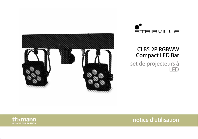 Page 1 de la notice Manuel utilisateur Stairville Compact LED Bar CLB5 2P RGBWW