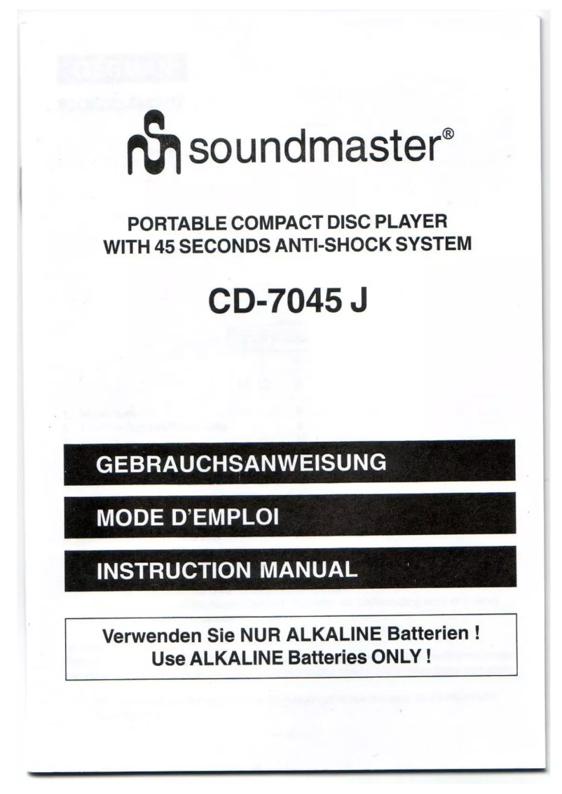 Page 1 de la notice Manuel utilisateur Soundmaster CD-7045 J