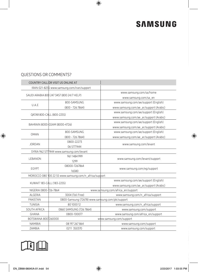 Page 1 de la notice Manuel utilisateur Samsung AR24KRFHRWKXMG