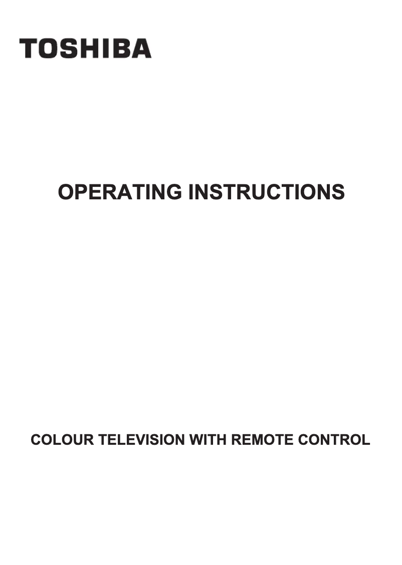 Page 1 de la notice Manuel utilisateur Toshiba 28W1763DA