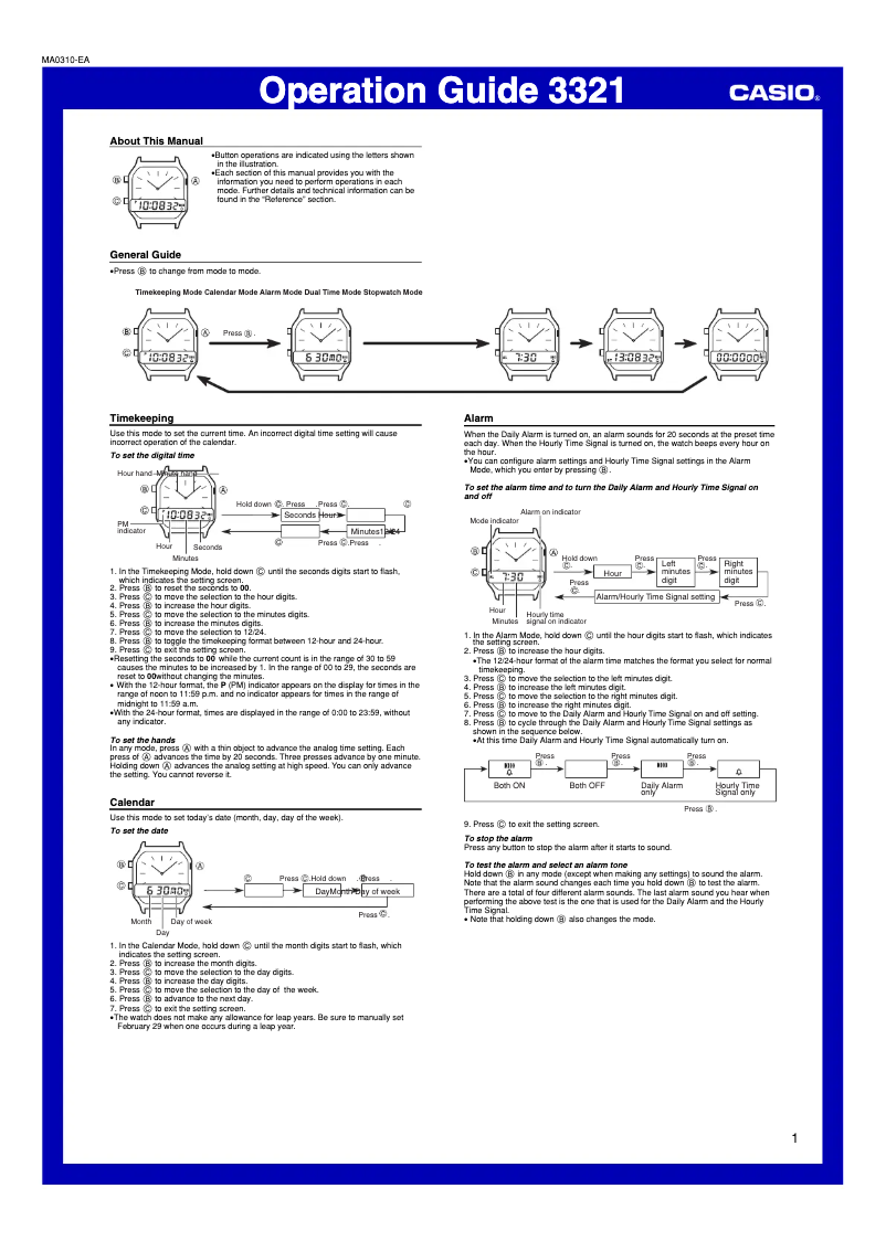 Image de la première page du manuel de l'appareil 3321