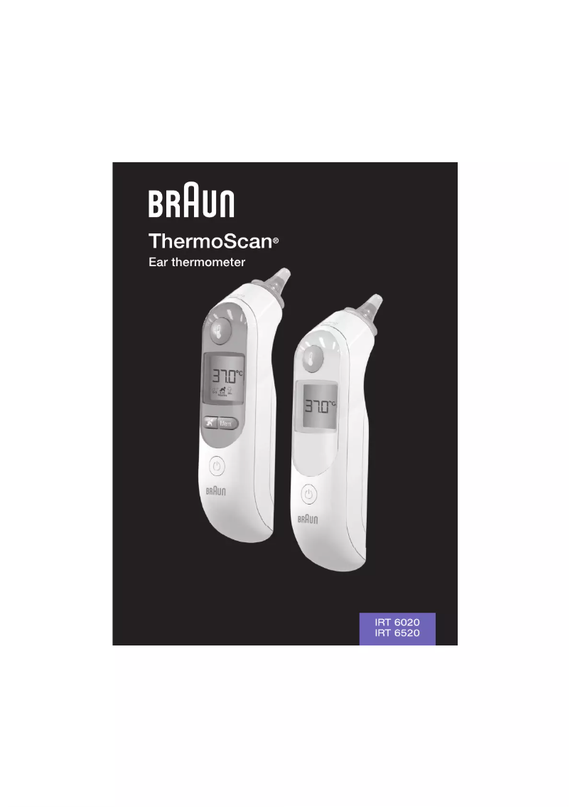 Page 1 de la notice Manuel utilisateur Braun ThermoScan 6 IRT 6520