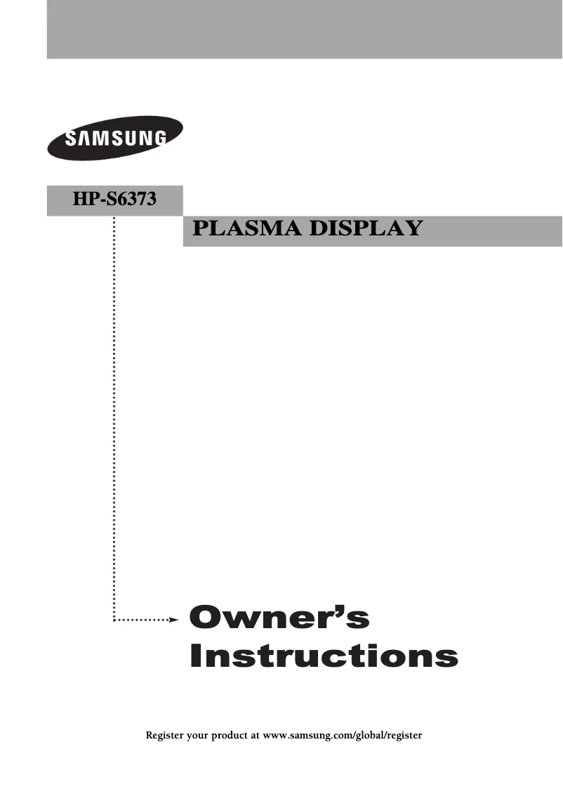 Página 1 del manual Manual de usuario Samsung HP-S6373