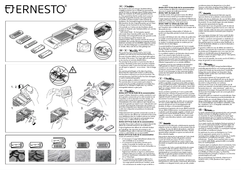 Page 1 de la notice Manuel utilisateur Ernesto IAN 290486