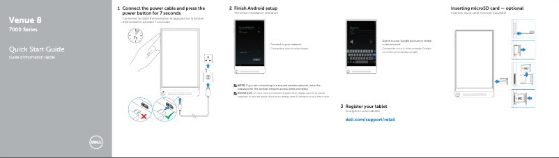Page n°1 - Manuel utilisateur Dell Venue 8 7840