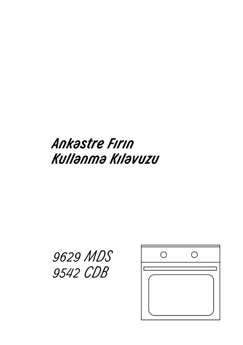 Page n°1 - Manuel utilisateur Arçelik 9542 CDB