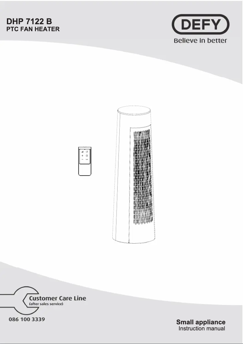 Page n°1 - Manuel utilisateur Defy DHP7122B