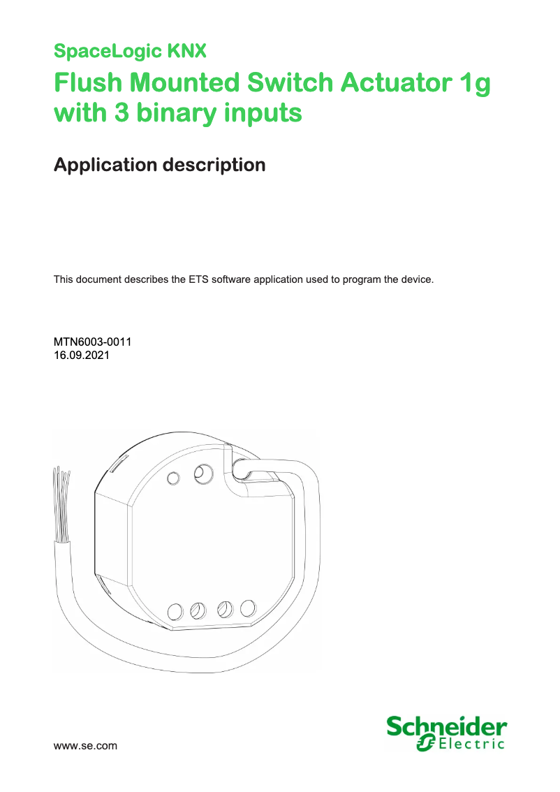 Page n°1 - Manuel utilisateur Schneider MTN6003-0011