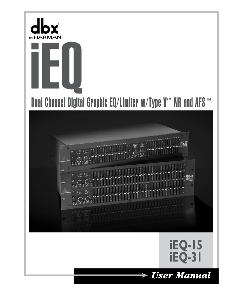 Image de la première page du manuel de l'appareil iEQ-31