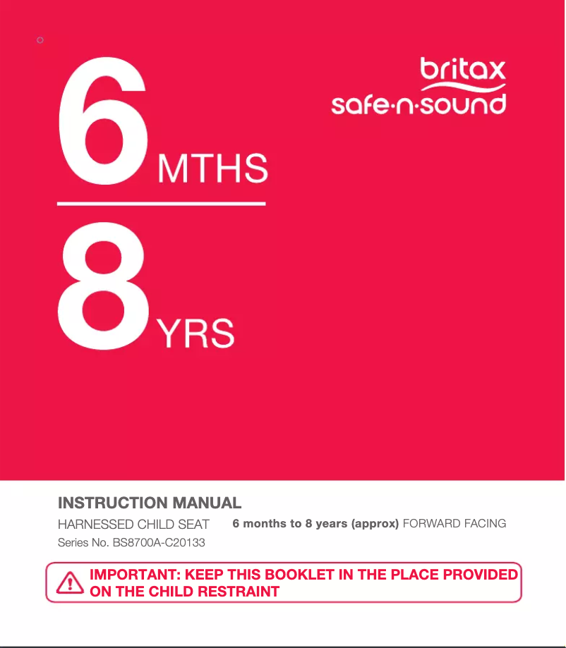 Page n°1 - Manuel utilisateur Britax Safe-n-Sound B-grow ClickTight tex