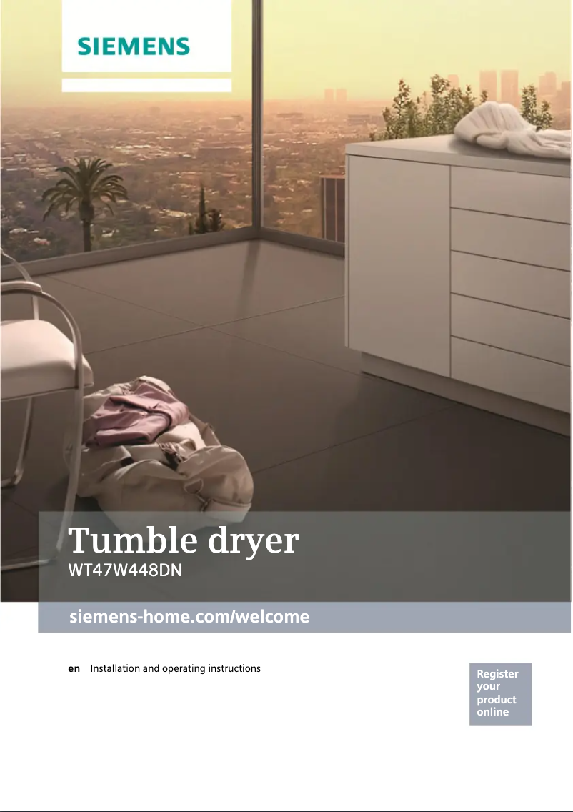 Image de la première page du manuel de l'appareil WT47W448DN