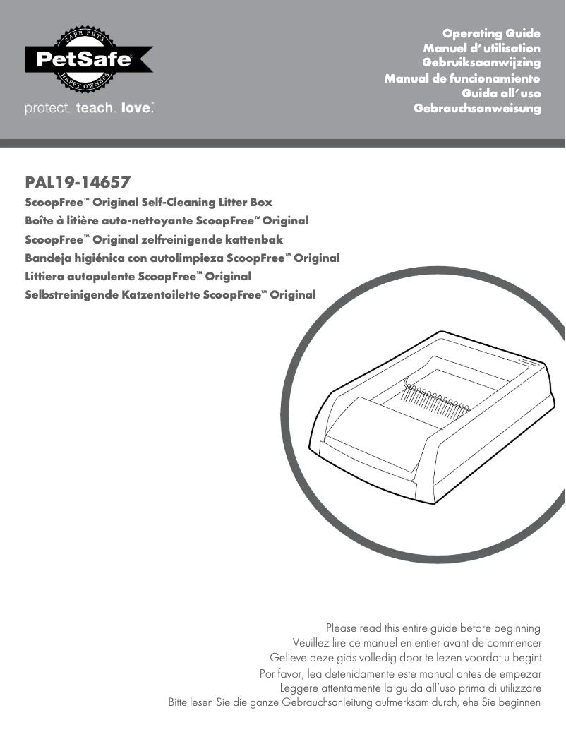 Page n°1 - Manuel utilisateur PetSafe ScoopFree PAL19-14657