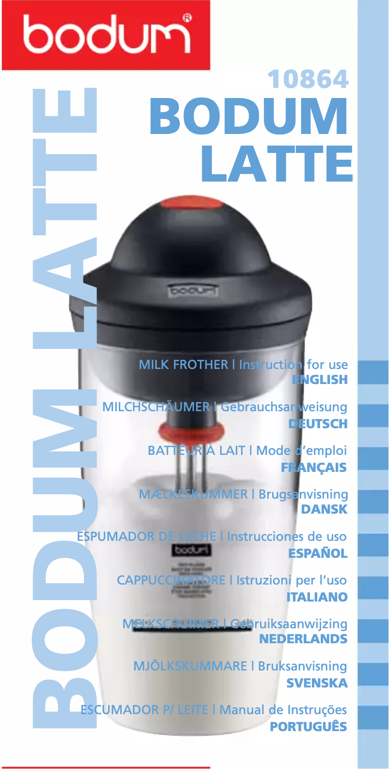 Page 1 de la notice Manuel utilisateur Bodum Latte