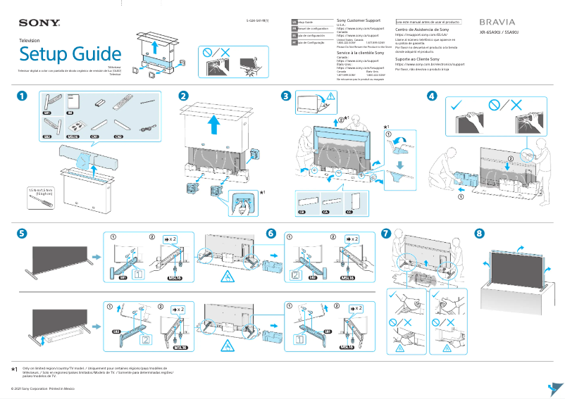 Image de la première page du manuel de l'appareil Bravia XR-65A90J