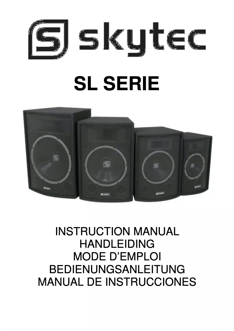Page 1 de la notice Manuel utilisateur Skytec SL serie