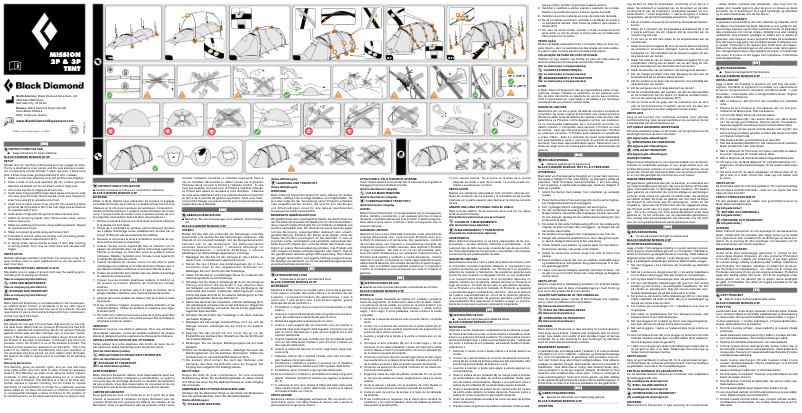 Page 1 de la notice Manuel utilisateur Black Diamond Mission 2P